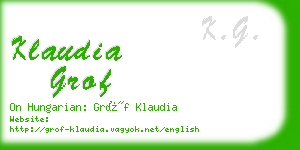 klaudia grof business card